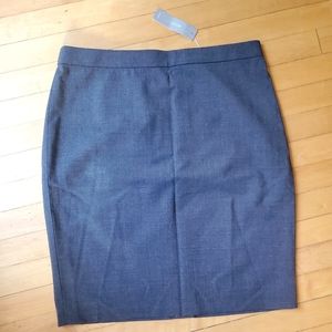 J. CREW - NEW, 6P, GRAY PENCIL SKIRT ITALIAN WOOL